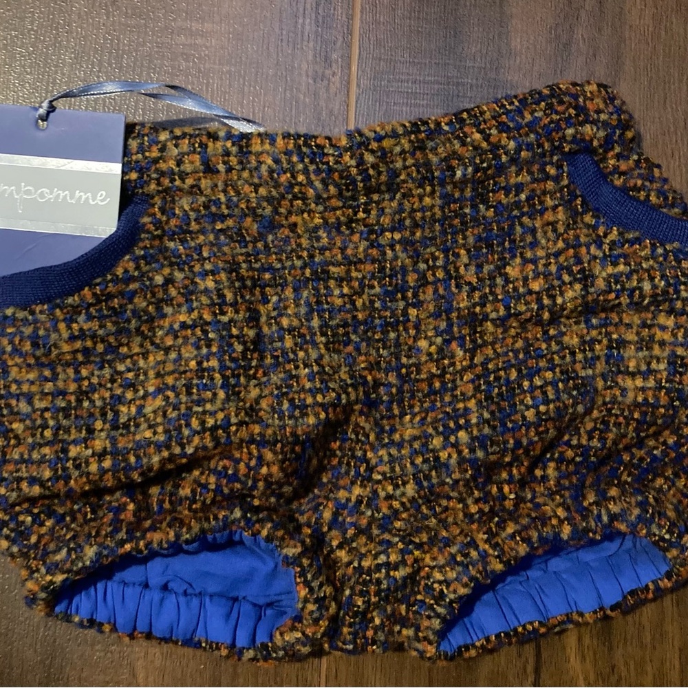 Pompomme Crochet Baby Designer Shorts; Size 9M, 12M